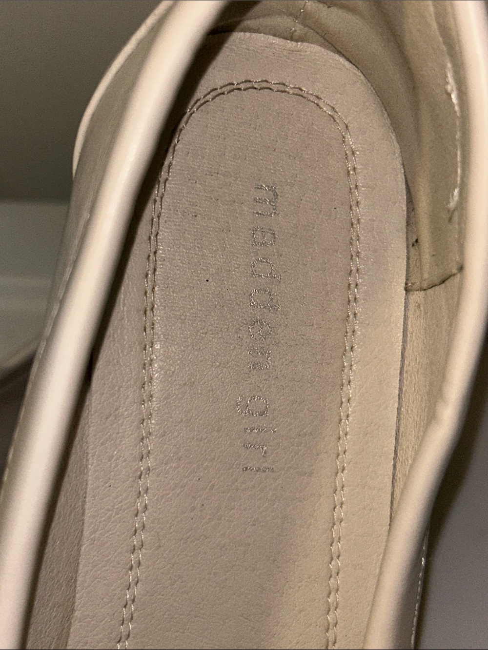 Madden Girl Cream Leather Bit Loafers - Picture 2 of 5